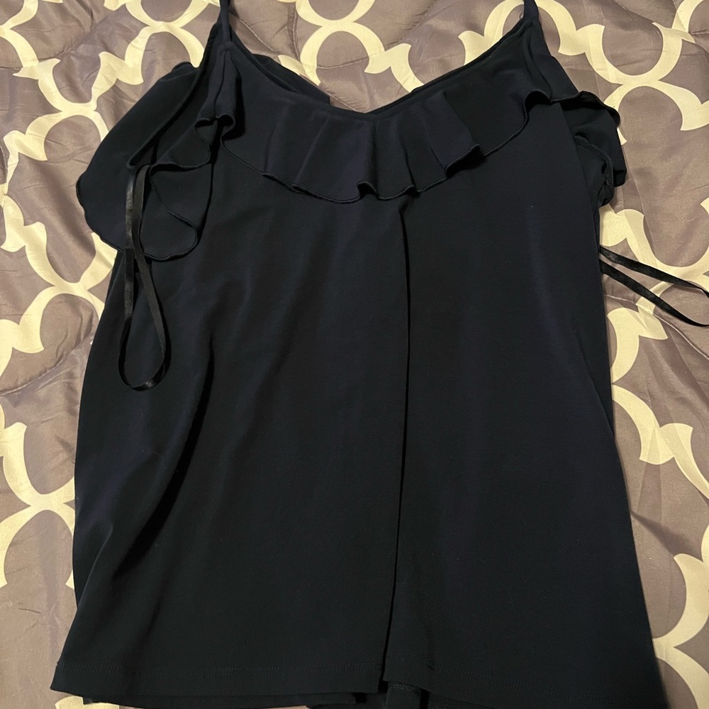 Banana Republic Navy Camisole with Ruffle Detail - Picture 3 of 3